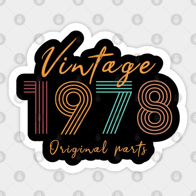 Vintage 1978 Birthday Sticker by Scar